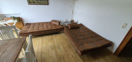 Wohnzimmer umfunktioniert zum Übernachten